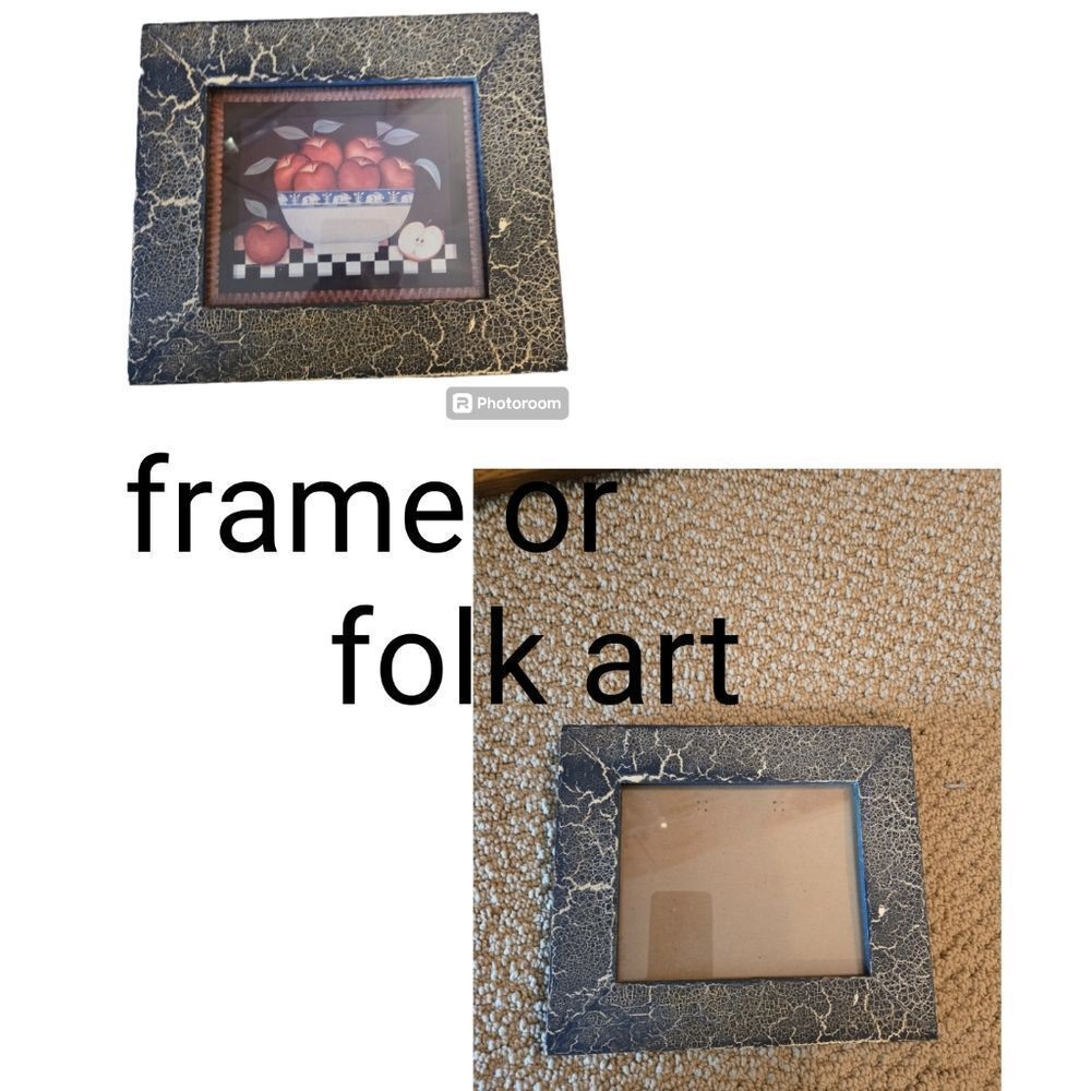 Art Diane Ulmer Pedersen Apples in Bowl Primitive Still Life Print Frame